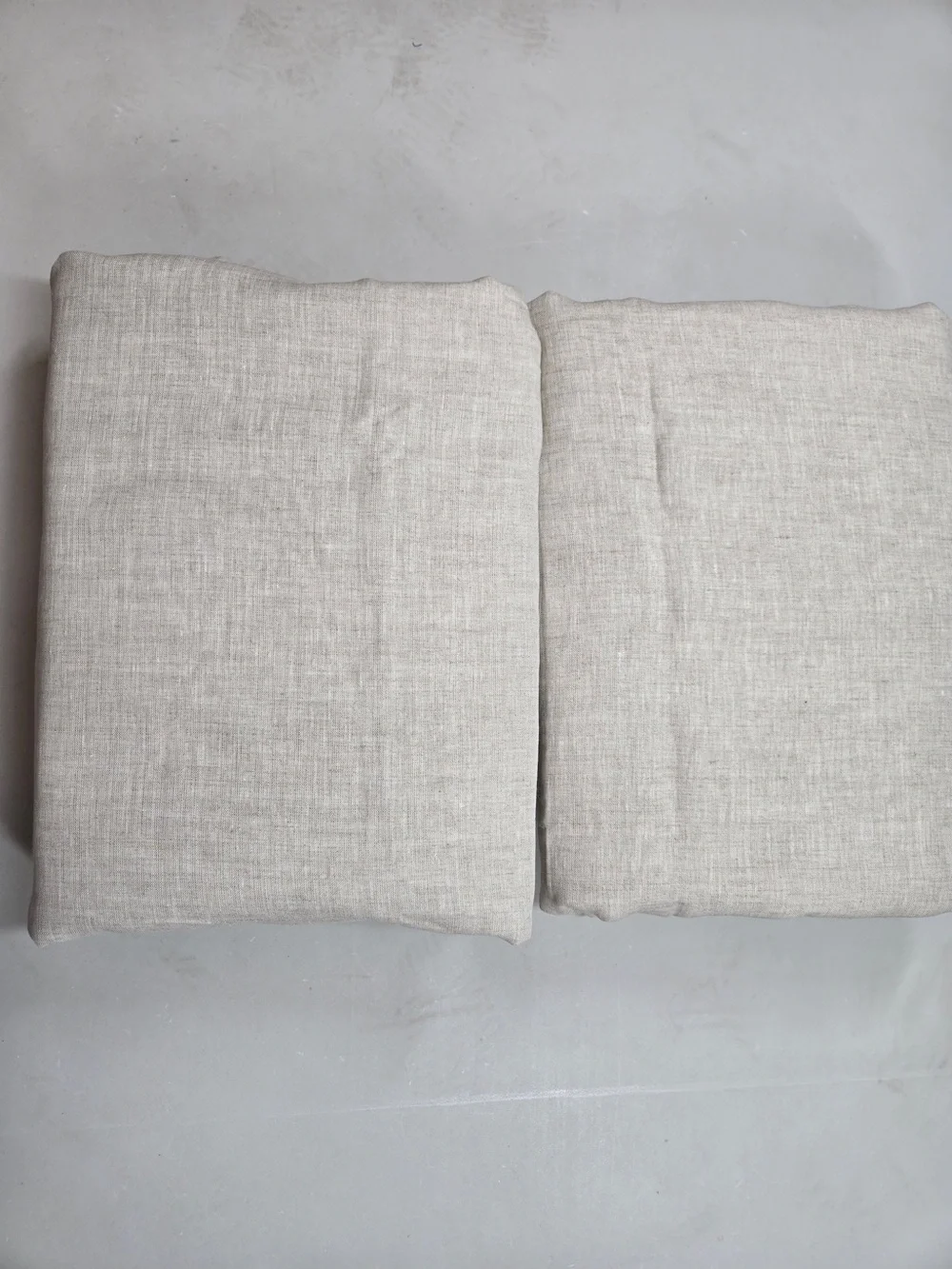 NWOT QUINCE Set Of 2 48x96 European Linen True Blackout Curtains Flax 0007